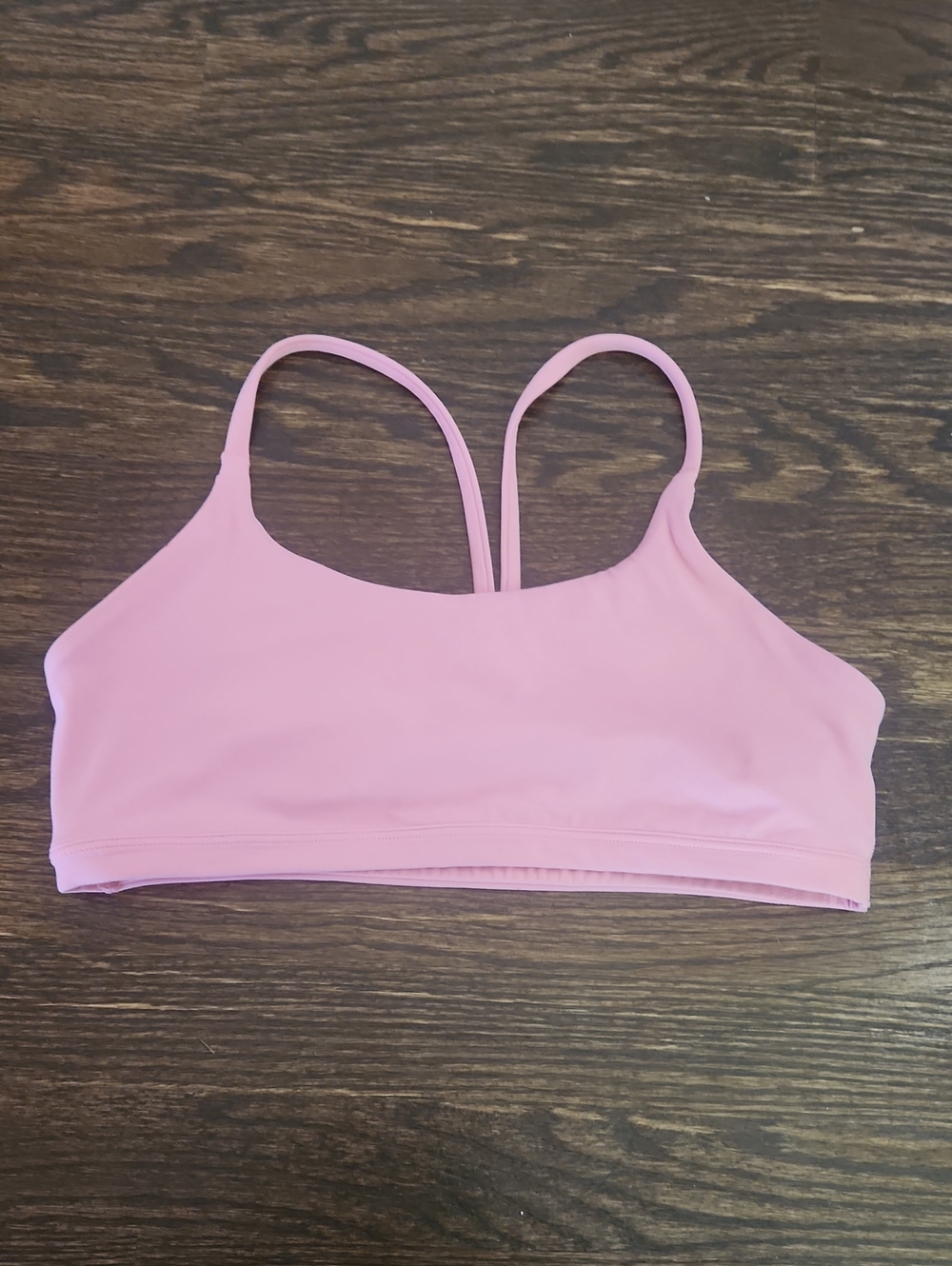 Athleta Ladies Pink Sports Bra - Sleek Strappy Back